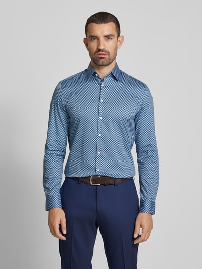 Jake*s Super Slim Fit Businesshemd aus Premiumqualität Blau 4