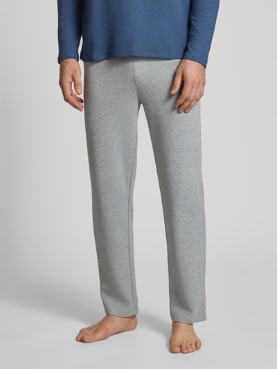 BOSS Straight Leg Sweatpants mit Strukturmuster Mittelgrau 4