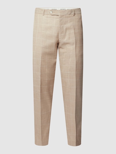 Strellson Stoffen broek met ruitmotief, model 'Mace' Beige - 2