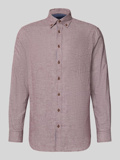 Christian Berg Men Vrijetijdsoverhemd met knoopsluiting Bordeaux - 2