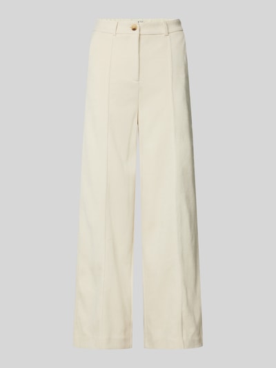 ICHI Wide Leg Cordhose mit Bundfalten Modell 'KATE' Beige 2