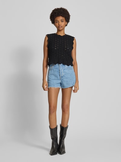 Only Regular Fit Stricktop aus Baumwoll-Mix Modell 'LUNA LIFE' Black 1