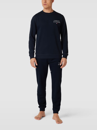 Tommy Hilfiger Sweatshirt met ribboorden, model 'TRACK TOP HWK' Donkerblauw - 1