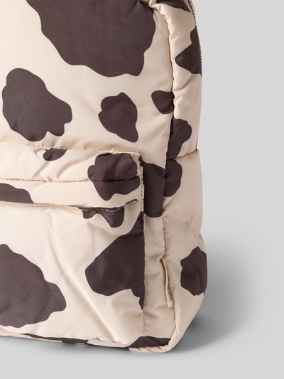 STUDIO NOOS Rucksack mit Allover-Animal-Print Modell 'Holy Cow' Dunkelbraun 3