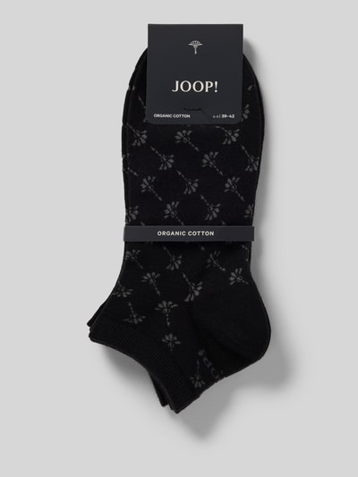 Productfoto, Sokken aus Baumwoll-Mix im 2er-Pack van JOOP! Collectie, dames sokken in zwart met labelstitching en elastische ribboordjes, set van 2.