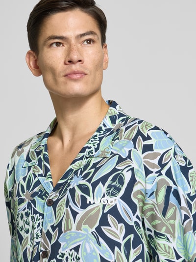 HUGO Relaxed Fit Freizeithemd mit 1/2-Arm Blau 3