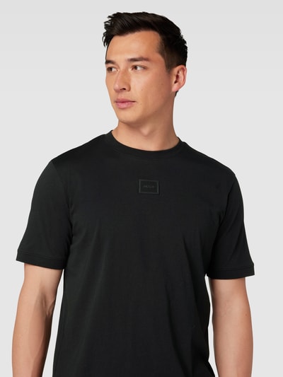 HUGO T-Shirt mit Label-Applikation Schwarz 3