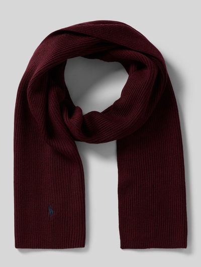 Polo Ralph Lauren Schal mit Label-Stitching Bordeaux 1
