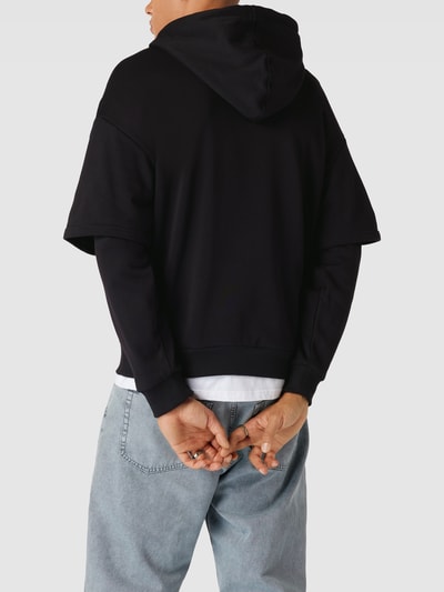 URBAN CLASSICS Oversized hoodie in dubbele-laagjeslook Zwart - 5