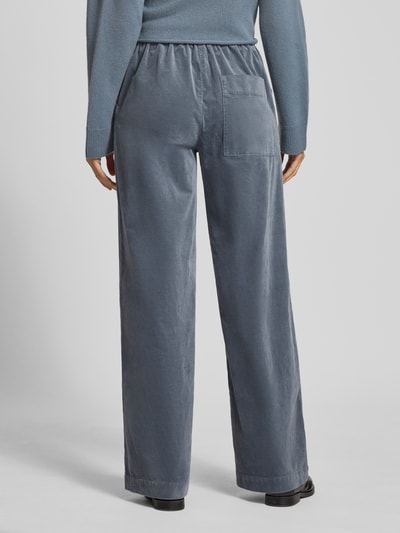 Marc O'Polo Spodnie z szeroką nogawką z mieszanki bawełny Szaroniebieski 5