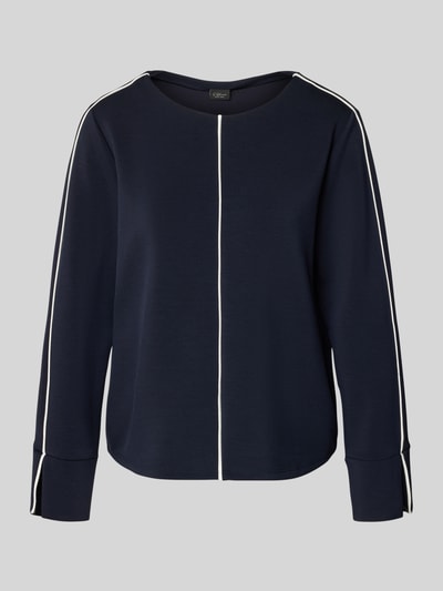 Produktfoto, Regular Fit Sweatshirt mit Kontrastnähten von s.Oliver BLACK LABEL, Optik: Unifarben, Modal-Mix, Rundhals, Langarm, geschlitzter Ärmelabschluss