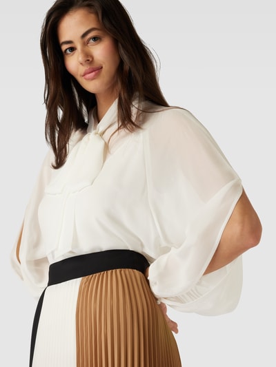 Max Mara Studio Strikblouse met elastische mouwboorden, model 'FASCINO' Offwhite - 3