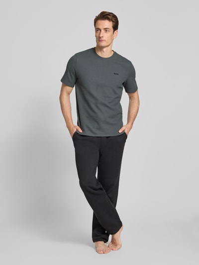 BOSS Regular fit T-shirt van katoenmix  Rietgroen - 1