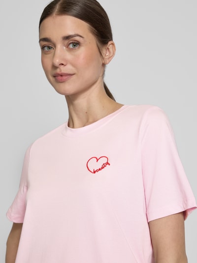 s.Oliver RED LABEL Relaxed Fit T-Shirt aus reiner Baumwolle Rosa 3