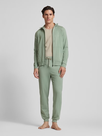 BOSS Loose fit sweatpants met tunnelkoord Mintgroen - 1