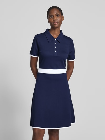 monari Sukienka polo o długości do kolan z krótką listwą guzikową Granatowy 4