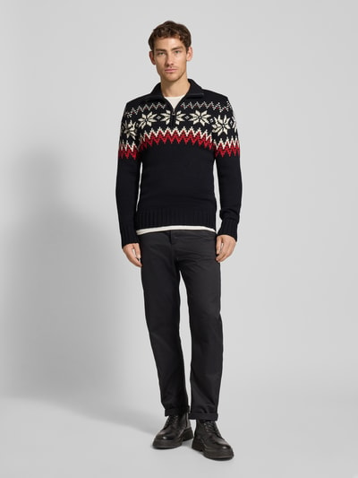 Dale of Norway Gebreide pullover met opstaande kraag Zwart - 1