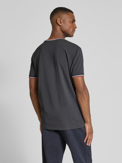 Christian Berg Men T-shirt met ribboorden Antraciet - 5