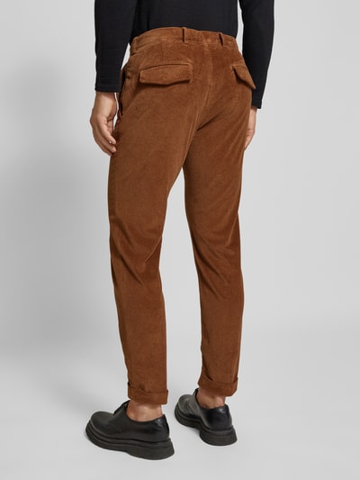 Strellson Slim fit corduroy broek met hanger Hazelnoot - 5