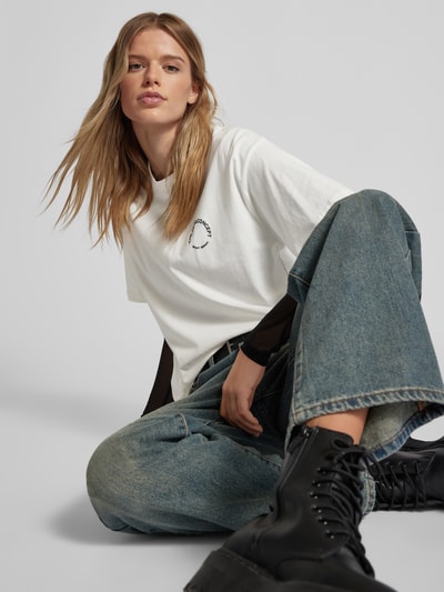 TheJoggConcept Oversized T-Shirt mit Label-Print Offwhite 3