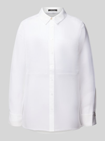 comma Regular Fit Bluse im semitransparenten Design Offwhite 2