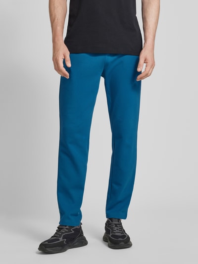 Joy Regular fit sweatpants met tunnelkoord Petrol - 4