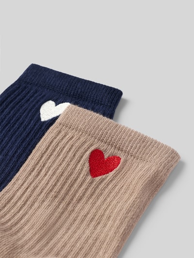 Jake*s Casual Socken aus Baumwoll-Mix im 2er-Pack Taupe 2