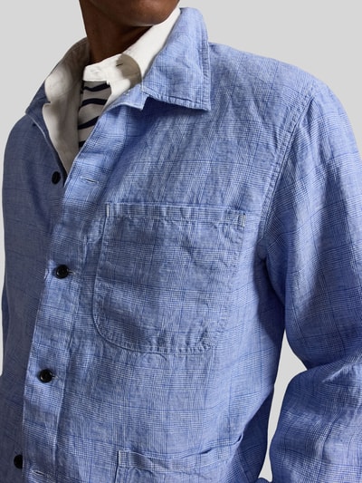 Polo Ralph Lauren Relaxed Fit Freizeithemd aus reinem Leinen mit aufgesetzten Taschen Hellblau 3