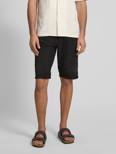 Tom Tailor Regular fit bermuda van katoenmix, model 'JOSH' Zwart - 4