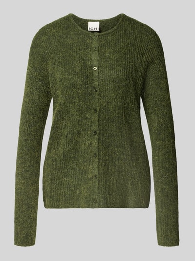 ICHI Kurtka z dzianiny z okrągłym dekoltem model ‘KAMARA’ Khaki 2