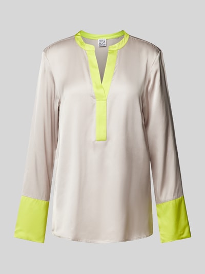 Emily Van den Bergh Regular fit blouse met V-hals Taupe - 2