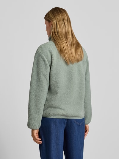 ONLY Regular Fit Fleecejacke mit Reißverschluss Modell 'EVA' Schilf 5