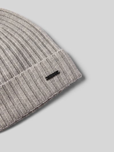 JOOP! Collection Beanie mit Label-Detail Modell 'FRANCIS' Silber Melange 2