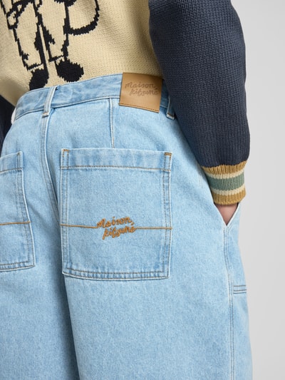 MAISON KITSUNÉ Jeansshorts mit Eingrifftaschen Hellblau 3