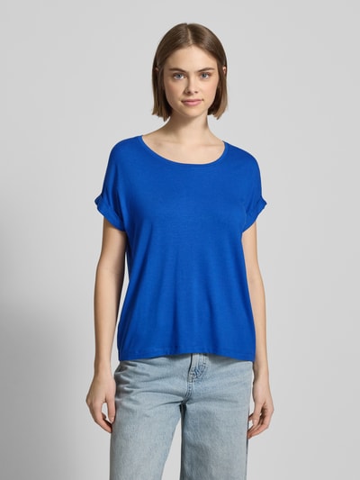 Only Regular fit T-shirt met viscose, model 'MOSTER' Koningsblauw - 4