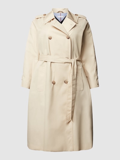 Tommy Hilfiger Curve PLUS SIZE trenchcoat met strikceintuur Zand - 2