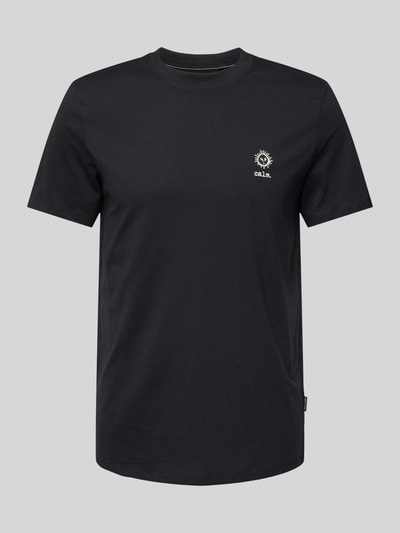 Blend T-Shirt mit Motiv- und Statement-Stitching Modell 'JANUS' Black 2