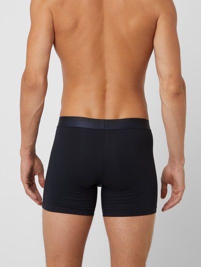 HOM Boxershort met elastische band met logo Marineblauw - 4