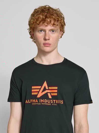 Alpha Industries T-Shirt mit Label-Print Petrol 3