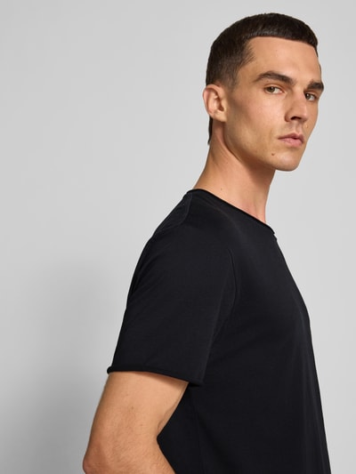 Filippa K Regular Fit T-Shirt mit Rollsaum Black 3