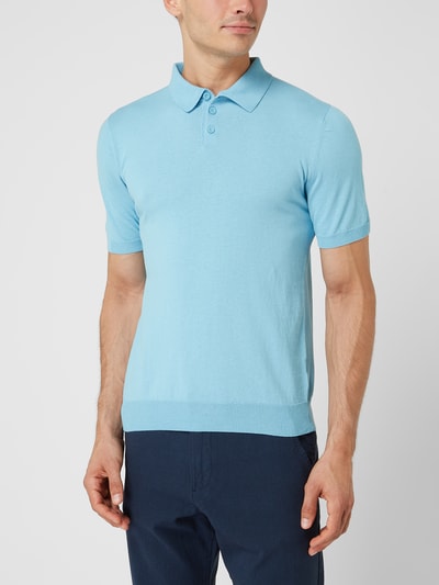 Zeybra Katoenen poloshirt  Lichtblauw - 4