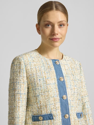 Liu Jo White Regular Fit Blazer in Bouclé-Optik Offwhite 3