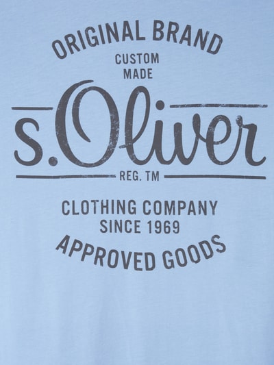 s.Oliver RED LABEL T-Shirt mit Logo-Print im Vintage Look Bleu 2