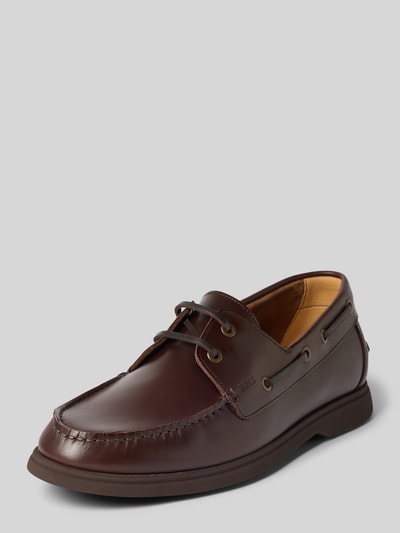 Produktfoto, bruine loafers van rundleer met glad oppervlak, model 'Sienne_Slon_pllt' van BOSS, Heren Loafer von BOSS