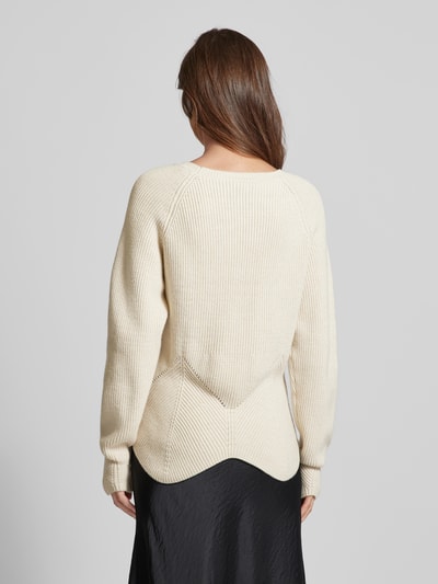 FREE/QUENT Gebreide pullover met ronde hals, model 'Claura' Beige - 5