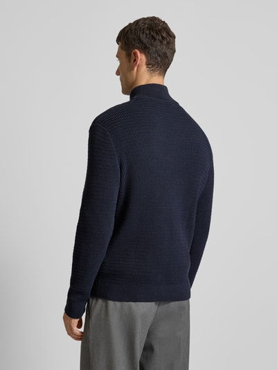 SELECTED HOMME Gebreide pullover met opstaande kraag, model 'THEO' Marineblauw - 5