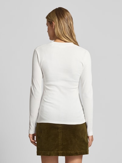 Marc O'Polo Denim Slim Fit Langarmshirt aus Baumwoll-Mix Weiss 5