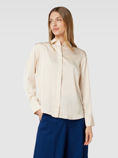 Christian Berg Woman Selection Bluse in Satin-Optik mit verdeckter Knopfleiste Sand 4