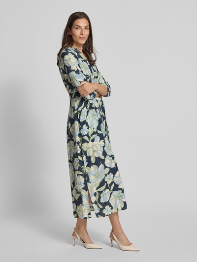 MORE & MORE Hemdblusenkleid mit Bindegürtel Blau 1