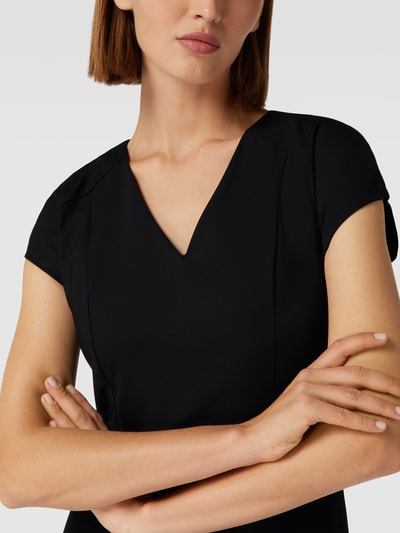 Mango Knielanges Kleid mit V-Auschnitt Modell 'COFI' Schwarz 3